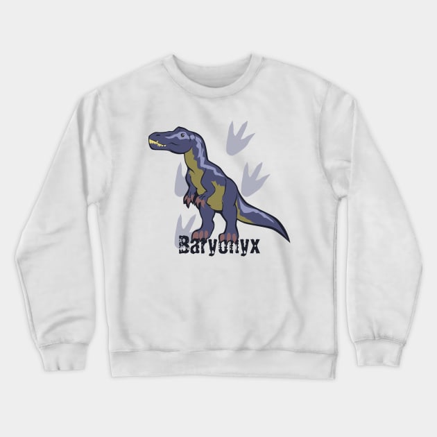 Blue Baryonyx Crewneck Sweatshirt by SakuraDragon